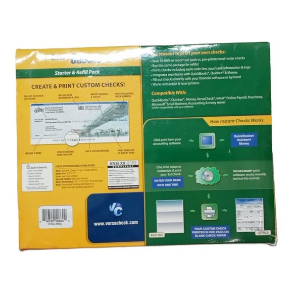 QuickBooks, Quicken & Money Instant Checks Form # 1000 Business Voucher Green Pr - Picture 4 of 9